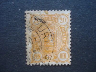 20 Pen Orange Used Stamp Finland 1875 - Image 1 of 2