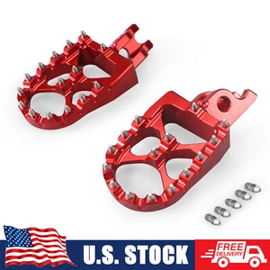 CNC Wide Foot Pegs Footrest For Honda CR125R CR250R 2002-2007 CRF150R 2007-2020 - Picture 1 of 9