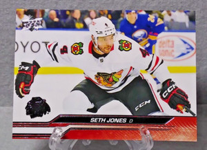 2023-24 Upper Deck Series 1 Seth Jones Base Card #39 Blackhawks