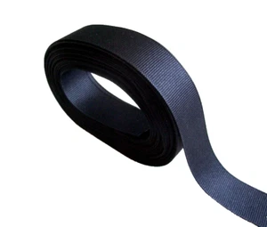 Black Grosgrain Ribbon 7/8 inch wide x 5 yards Offray Brand Polyester B46 - Picture 1 of 4