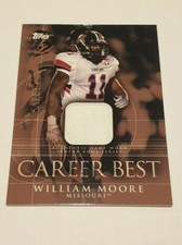 2009 Topps Career Best William Moore Senior Bowl Jersey Card - Missouri