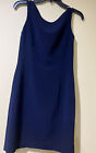 Tahari Blue Cocktail Dress Back Cut-Outs Size 6p