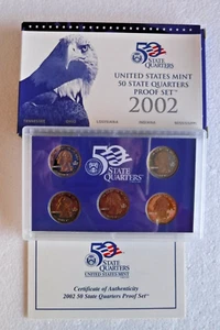 2002 S US Mint 50 States Quarters Proof Set w/COA (Q02) - Picture 1 of 2