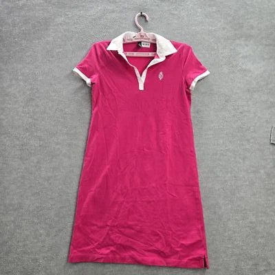Lauren Ralph Women Dress S Petite Pink Polo Mini Short Sleeve Logo Collar - Image 1 of 4