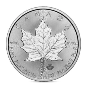 2025 1 oz Canadian Maple Leaf Platinum Coin (BU) - Picture 1 of 2