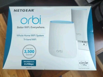 NETGEAR Orbi RBR20 Mesh Wireless Router With RBW30 Satellite - Complete System  - Image 1 of 3