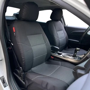 Per Acura Integra coprisedili anteriori auto tela jacquard nera 2 pz - Foto 1 di 6