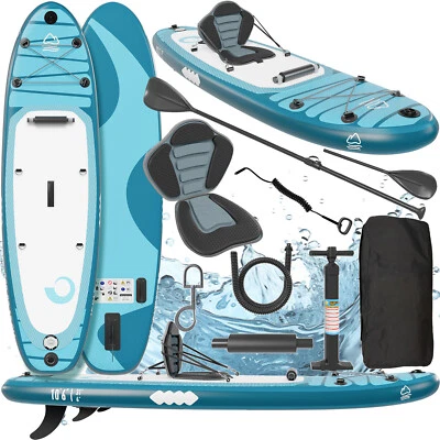 GUNJI Aufblasbares Stand Up 3.3m Paddle Board Set SUP 2-in-1 Stand Up Paddle