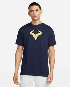 Nike Rafa Nadal Dri-Fit Tee Shirt DZ2639-451 Sz S or L Navy Blue Tennis T-Shirt - Picture 1 of 4