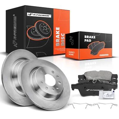 Disc Brake Rotors & Ceramic Brake Pads Rear for Saab 9-3 2004-2011 9-3X L4 2.0L - Image 1 of 4
