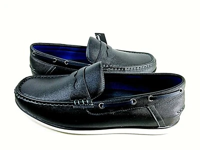 Zapato de barco Mecca Slip Me-3007 negro para hombre talla 10,5 mediano nuevo en caja Foto 1 de 4