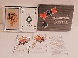 PLATNIK SUPREME Vintage Playing Cards 2 decks Made in Austria - Picture 1 of 5