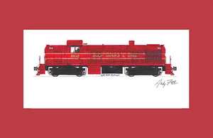 Gulf Mobile & Ohio RS2 11"x17" Matted Print Andy Fletcher signed - Picture 1 of 1