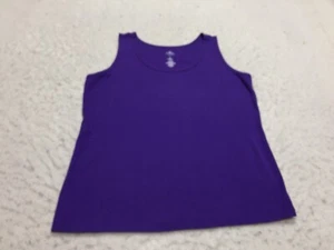 St. Johns Bay Essential Tank Top Womens 2XL Purple Scoop Neck - Picture 1 of 8