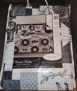 Virah Bella Farm Life FULL QUEEN Reversible Quilt w/ Pillow Sham(s) $149.99 SRP - Picture 1 of 4