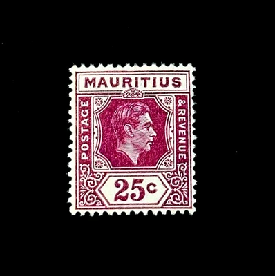 MAURITIUS Stamp  - 1938 King George VI 25c MH/LH  r21 - Image 1 of 2