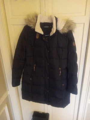 Ralph Lauren синий зимнее пальто пуховик куртка с съемный капюшон размер большой - Изображение 1 из 4