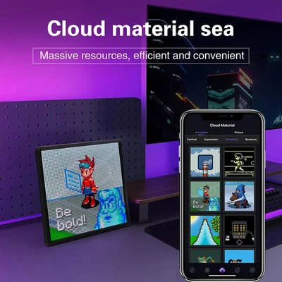 LED Pixel Display Digitalrahmen DIY RGB Matrix Animation Kunstlicht - Bild 1 von 4