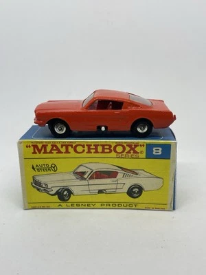 Matchbox Lesney Phantom #8 Custom Ford Mustang In Red Orange Nice Repro Box - Image 1 of 4