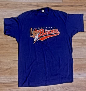 Vintage Made in USA Screen Stars MiLB Buffalo Bisons dunkelblau XL T-Shirt - 90er - Bild 1 von 8