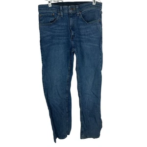 Wrangler Authentic Mens Jeans Straight Leg Size 29x30 Blue Denim Dark Wash - Picture 1 of 5