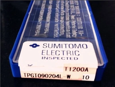 10Pcs/Box New Sumitomo TPGT090204L-W T1200A Carbide Inserts Plc Module bo - Image 1 of 2