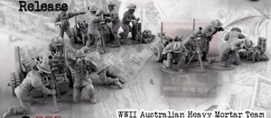 🌳28mm Australian Heavy Mortar Platoon Tinas Tiny Troops WWII Bolt Action - Bild 1 von 3