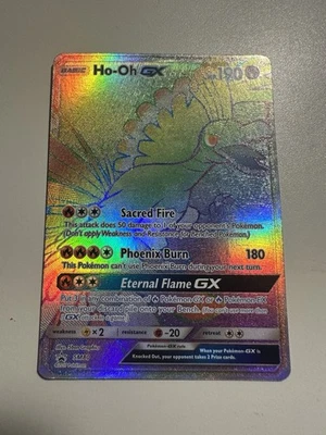 Ho-Oh GX Pokemon Card Sacred Fire Phoenix Burn Eternal Flame GX - Image 1 of 4