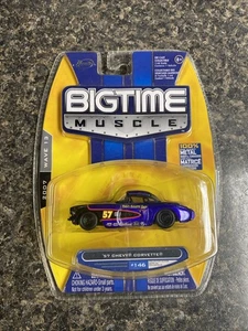 3.25" Jada Big Time Muscle 1957 Chevy Corvette Purple 1:64 Scale Car - Picture 1 of 3
