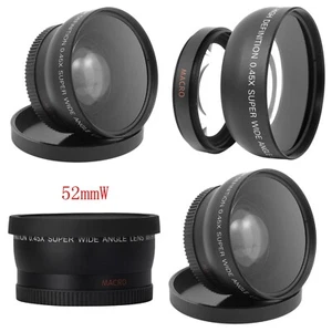 Nikon Compatible 0.45x 52mm Super Wide Angle Macro Lens Adapter eg.  18-55mm - Picture 1 of 4