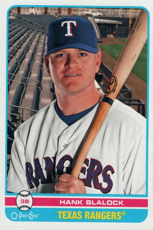 #209 Hank Blalock Texas Rangers 2009 O-PEE-CHEE Baseball Card FAV - Image 1 of 2