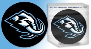 2025 NHL UTAH MAMMOTH LOGO STYLE SOUVENIR PUCK W/ DISPLAY CUBE LICENSED INGLASCO - Picture 1 of 4