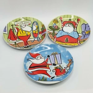 BOSTON WAREHOUSE ELLEN CRIMI-TRENT NORTH POLE PALS PORCELAIN APPETIZER PLATES - Picture 1 of 12