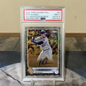 Pete Alonso 2022 Topps Gilded Collection #GEA-PA Gold Etch Auto Blue/50 PSA 9/10 - Picture 1 of 2