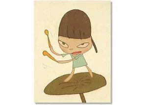 Yoshitomo Nara Marching on a Butterbur Leaf 2019 litografía offset edición abierta - Imagen 1 de 1