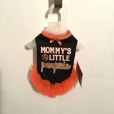 Happy Haunting Mommys Little Pumpkin Tutu Dress Size XS Pet Apparel New With Tag - Image 1 of 3