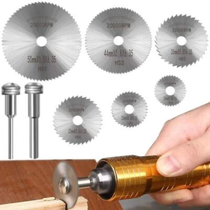 8Pcs Rotary Drill Saw Blades Steel Saw Disc Wheel Cutting Blades with 1/8" St... - Picture 1 of 10