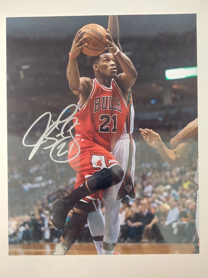 JIMMY BUTLER CHICAGO BULLS / MIAMI HEAT SIGNED 8X10  PHOTO - MINT - Image 1 of 1