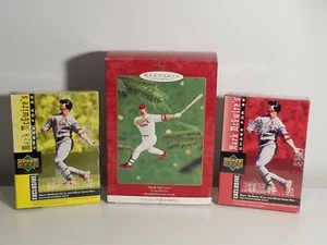 Mark McGwire Baseball Hallmark 2000 Christmas Ornament w/2 packs of cards - Picture 1 of 7