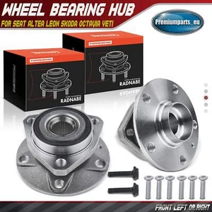 2x Wheel Bearing Hubs w/ 3 Holes Front for Seat Altea Leon Skoda Octavia Yeti - Picture 1 of 9