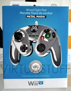 PDP Wired Fight PAD, Mario Metal Gamepad, Nintendo Wii U, Nes Snes Mini Classic - Picture 1 of 7