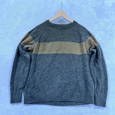 COLUMBIA Ropa Deportiva Suéter Para Hombre Grande Rayas Mezcla Lana Logo Manga Foto 1 de 4