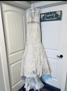 Allure 9005 Light gold ivory wedding dress size 10 - Picture 1 of 12