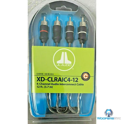 JL AUDIO XD-CLRAIC4-12 12 FT 4-CHANNEL TWISTED RCA CABLE WIRE FOR AMPLIFIER NEW - Image 1 of 4