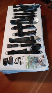 1968 PLYMOUTH FURY III A B BODY SEAT BELTS BLACK  DART CHARGER COMPLETE SET! - Picture 1 of 14
