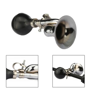 Retro Rubber Squeeze Bulb Metal Air Horn Hooter Bell Bugle For Bicycle Bike - Picture 1 of 9