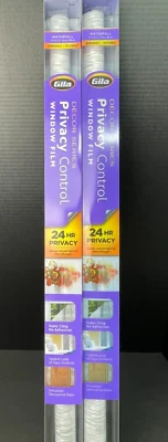 Декоративная конфиденциальная оконная пленка Gila для жилых помещений статическая цепляющаяся 3 фута x 6,5 фута упаковка 2 шт. - Изображение 1 из 4