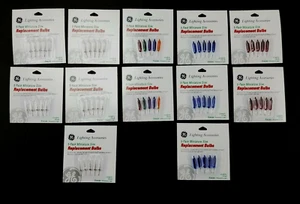 12 Packs of GE Mini Replacement Bulbs 2.5 V Multi Color/Blue/Red/Clear 60 Total - Picture 1 of 5