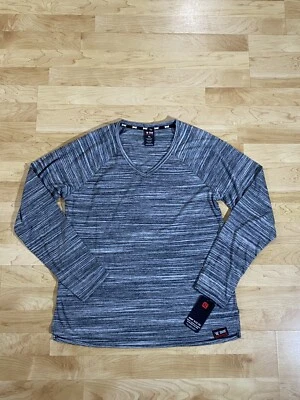 NUEVO CON ETIQUETAS Camisa Tapout Mujer Gris Cuello en V Manga Larga Talla XL Foto 1 de 4