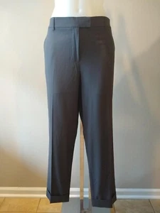 NWT $295 size 18 VINTAGE PER SE GRAY CUFFED STRETCH WOOL ANKLE PANTS - Picture 1 of 5